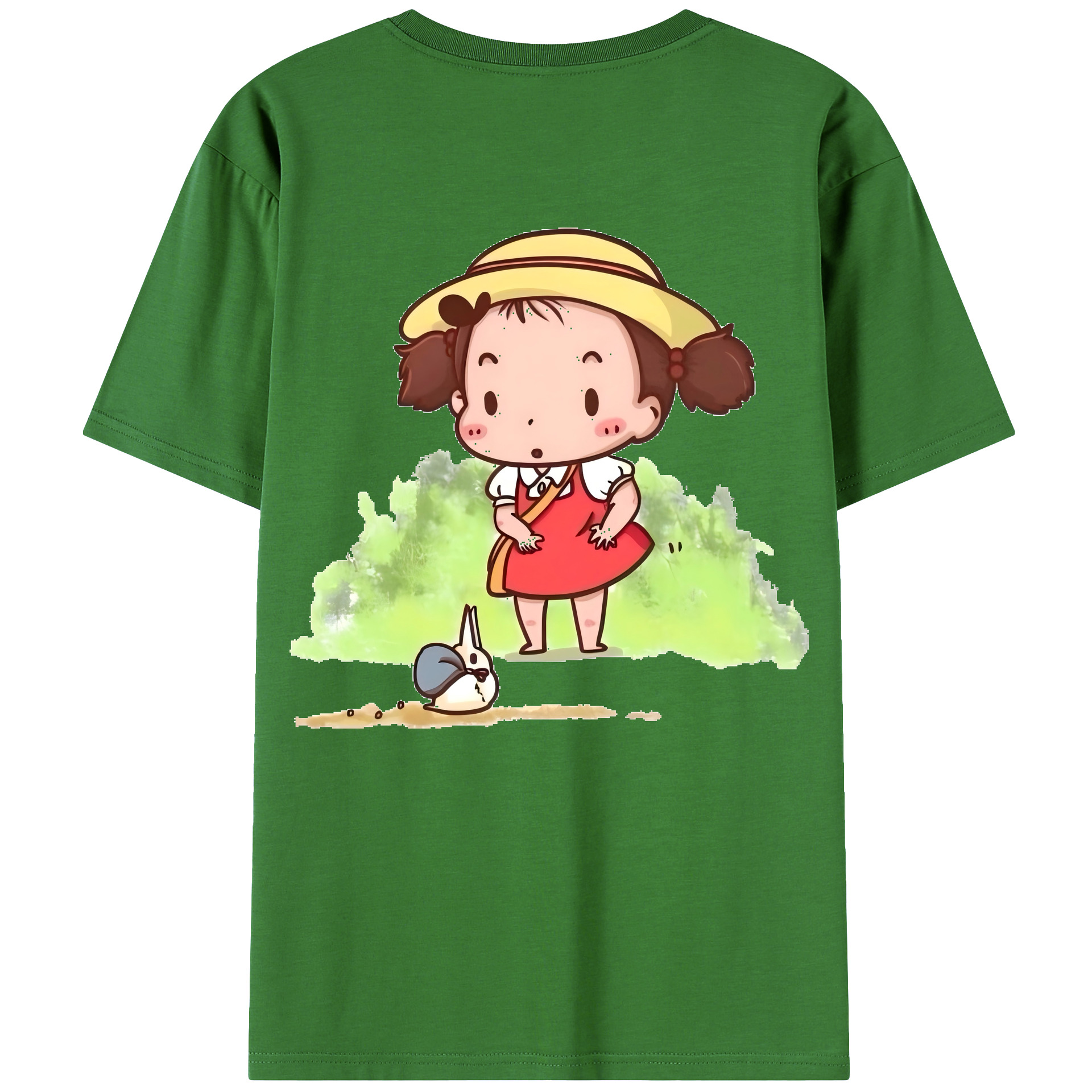（画像用） となりのトトロ 草壁メイ 草壁サツキ My Neighbor Totoro Satsuki Kusakabe Mei Kusakabe レディース半袖Tシャツ(バックプリント)